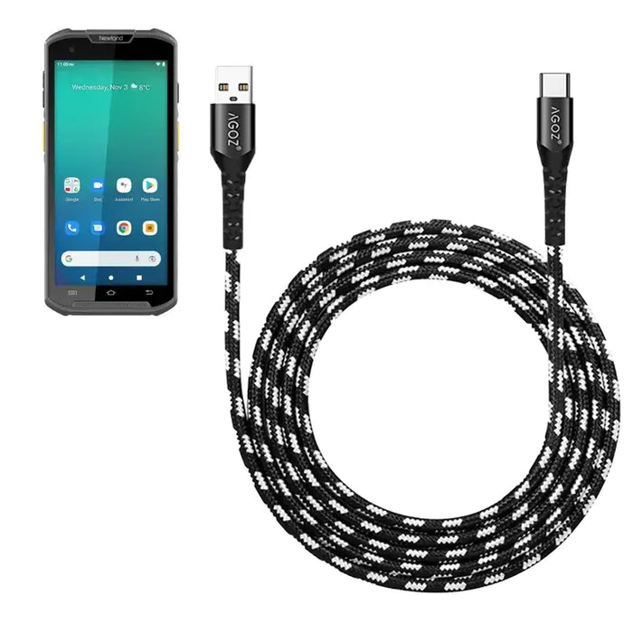 USB-C Fast Charger Cable for Newland NFT10 Pilot PRO Handheld